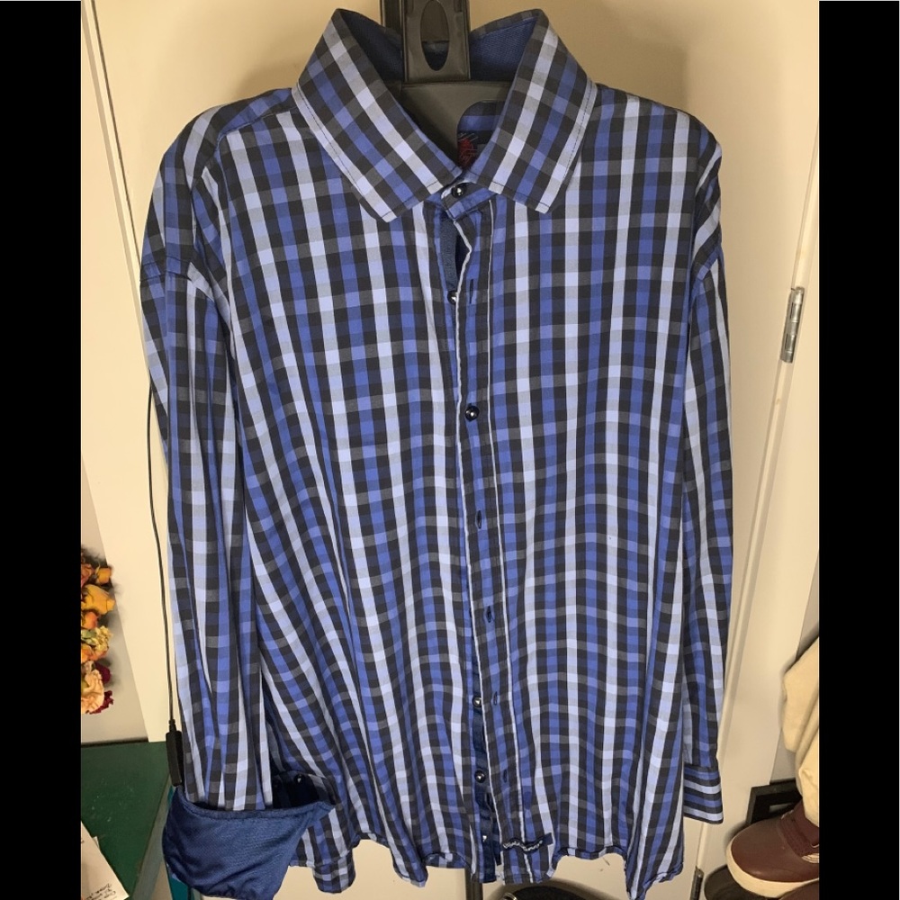 Blue button down